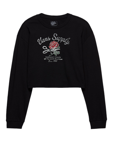 Vans 'Supply Boutique Crop Top' L/S - Black