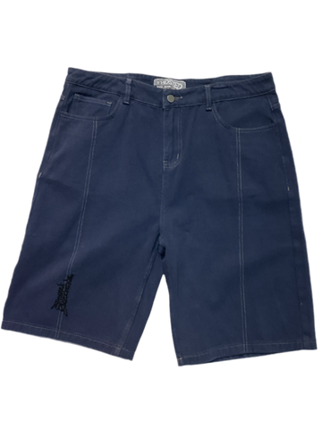 Frosted 'Baggy' Shorts - Navy
