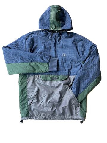 Primitive 'Retro Dirty P' Quarter Zip-Up Jacket - Blue/Green (Reflective)