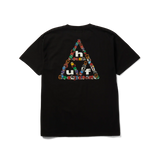 HUF x Spitfire 'Sticker Triple Triangle' Tee - Black