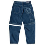 Frosted 'Transformer' Baggy Pants - Navy Blue