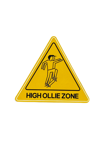 Mehrathon 'High Ollie Zone' Sticker - Yellow