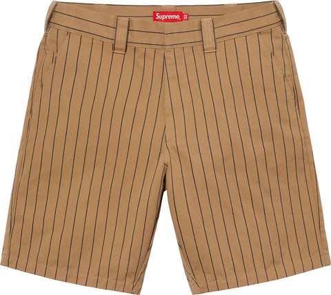 Supreme 'Work Stripe' Shorts - Brown
