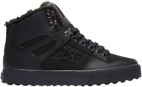 DC Shoes 'Pure High Top WC' Winter Boots - Black/Black/Black