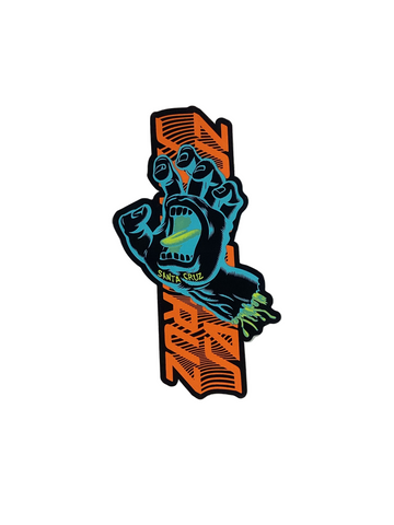 Santa Cruz 'Retro' Sticker - Blue
