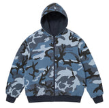 Supreme Reversible Work Zip Up Hooded Sweatshirt - Navy/Blue Camo