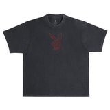 Color Bars X Playboy 'Black Widow Boxy Fit' Tee - Black/Red