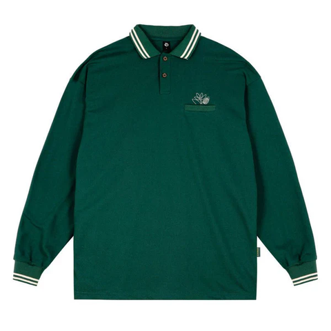 Magenta 'Slam Pique' L/S Polo - Green