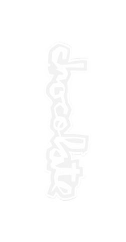 Chocolate 'Big Logo' Sticker - White