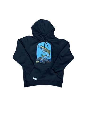 Red Dragon 'Fishing Spot' Hoodie - Black