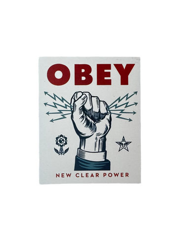 Obey 'New Clear Power' Sticker - Red