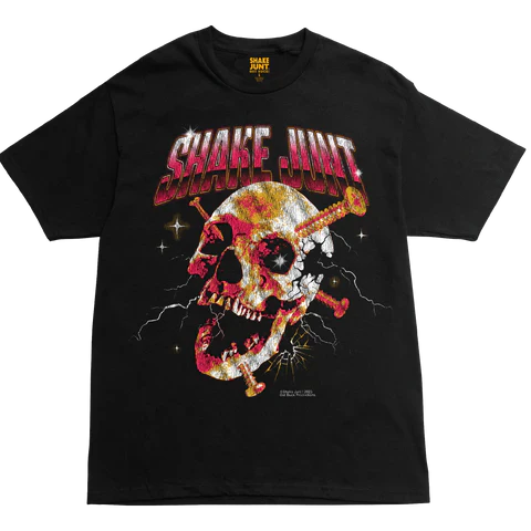 Shake Junt ' Screwed Skull' Tee - Black