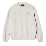 Magenta 'Script' Crewneck - Ash