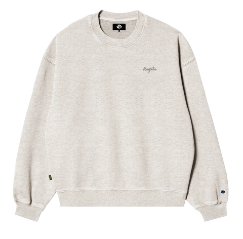Magenta 'Script' Crewneck - Ash