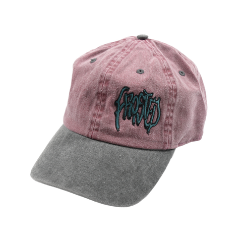 Frosted 'Washed' Cap - Red/Black