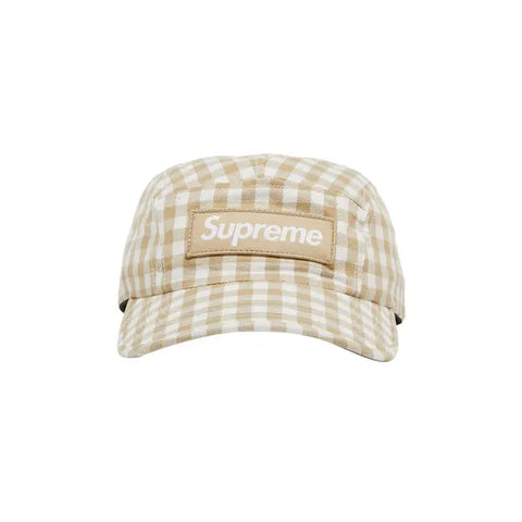 Supreme 'Gingham' Camp Cap - Tan
