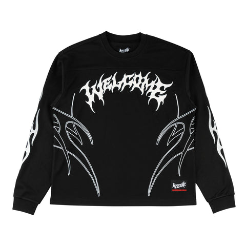 Welcome 'Scrub' Mesh L/S Racing Jersey - Black