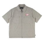 Welcome 'Garage Printed W/ Embroidered Patch' Oxford Shirt - Black/Grey