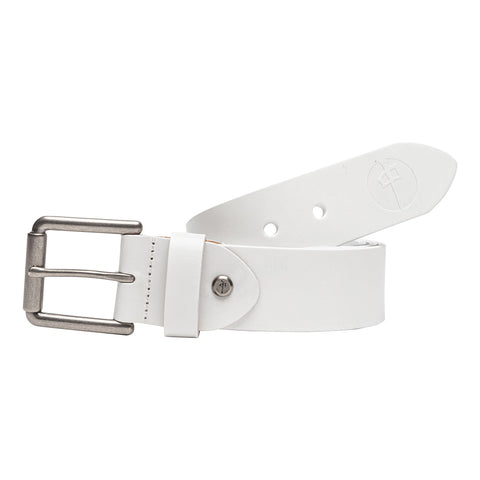 Red Dragon Genuine Leather Belt - White