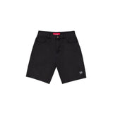 Loviah 'Jhorts' Denim Baggy Shorts - Black Wash Denim