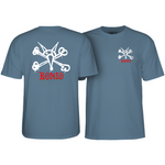 Powell Peralta 'Rat Bones' Tee - Indigo Blue