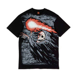 Santa Cruz 'Obrien Reaper' Heavyweight All Over Print Tee - Black