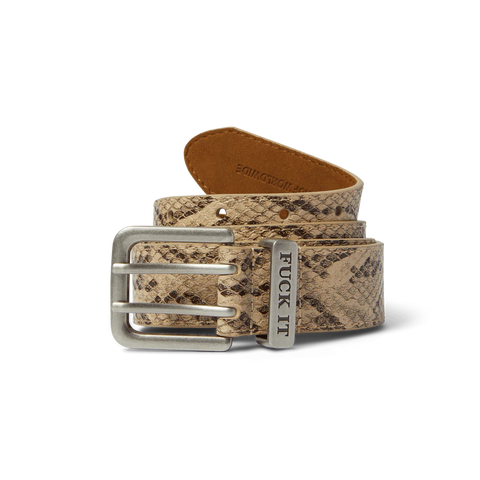HUF 'Fuck It' Belt - Snakeskin (Brown)