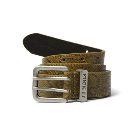 HUF 'Fuck It' Belt - Snakeskin (Green)
