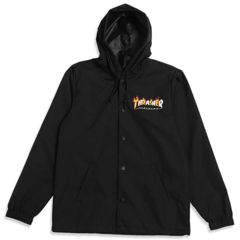 Thrasher 'Flame Mag' Windbreaker Jacket - Black