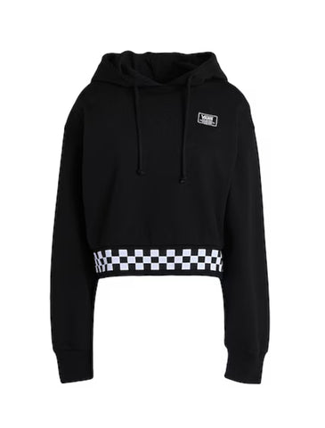 Vans 'Boom Boom Check' Cropped Hoodie - Black