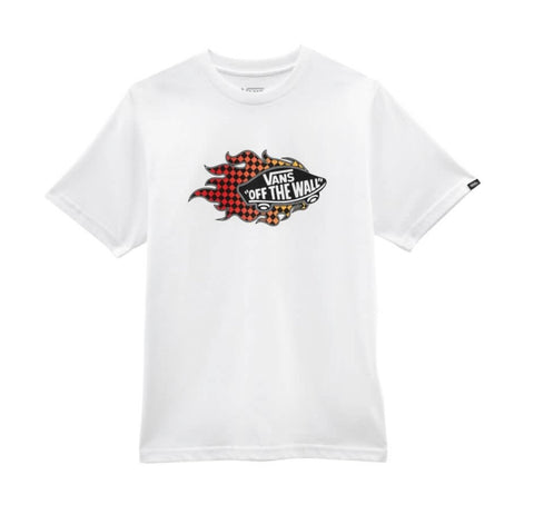 Vans 'Flame' Tee - White (Kids)