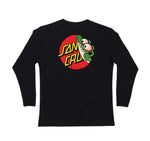 Santa Cruz 'Beware Dot' L/S Tee (Boys) - Black