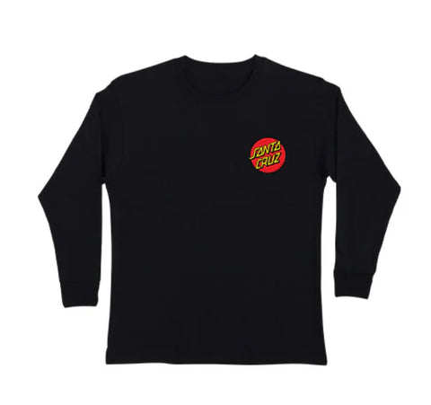 Santa Cruz 'Beware Dot' L/S Tee (Boys) - Black