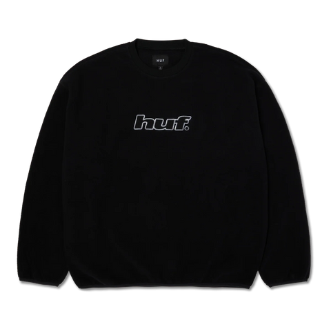 HUF 'H Dot' Polar Fleece Crewneck - Black