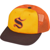 Supreme 'Contrast S' Mesh Back 6-Panel Cap - Orange/Yellow/brown