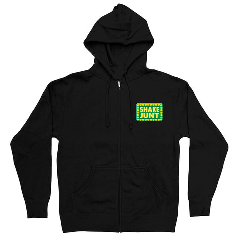 Shake Junt 'Box Logo Patch' Zip-Up Hoodie - Black