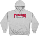 Thrasher 'Outlined' Hoodie - Grey/Red
