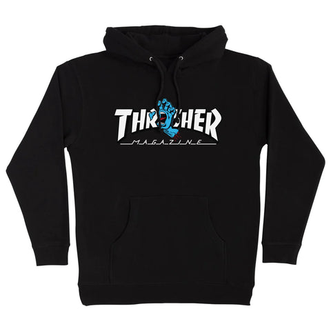 Thrasher x Santa Cruz 'Screaming Hand' Hoodie - Black