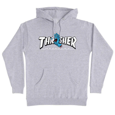 Thrasher x Santa Cruz 'Screaming Hand' Hoodie - Grey