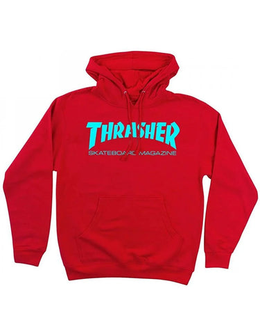 Thrasher 'Mag Logo' Hoodie - Red/Aqua
