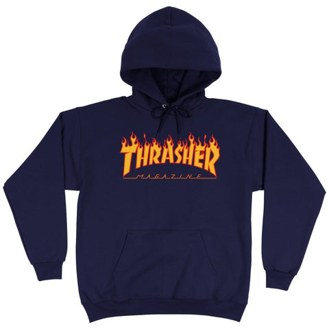 Thrasher 'Flame Logo' Hoodie - Navy