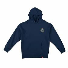 Spitfire 'Classic Swirl Fade Slate' Hoodie - Blue/Yellow & White