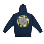 Spitfire 'Classic Swirl Fade Slate' Hoodie - Blue/Yellow & White