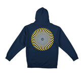 Spitfire 'Classic Swirl Fade Slate' Hoodie - Blue/Yellow & White