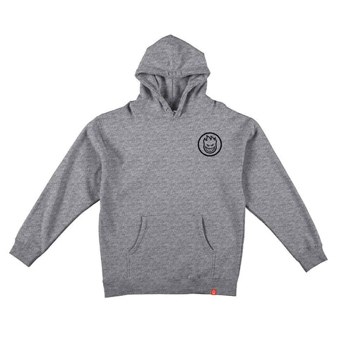 Spitfire 'Swirled Classic' Hoodie - Grey/Black