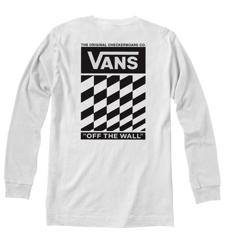 Vans 'Classic Slanted Check' L/S Tee - White