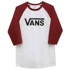 Vans 'Classic Raglan' Tee White/Red