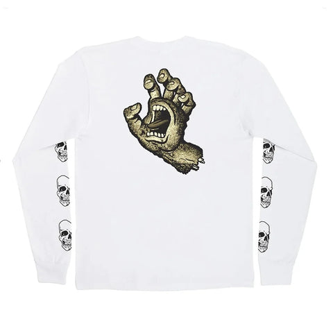 Santa Cruz 'Street Creep Hand' L/S - White