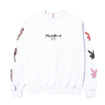 Color Bars x Playboy 'Happy Hour' L/S Tee - White
