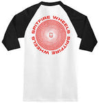 Spitfire 'Classic Vortex' Raglan Tee - White/Black